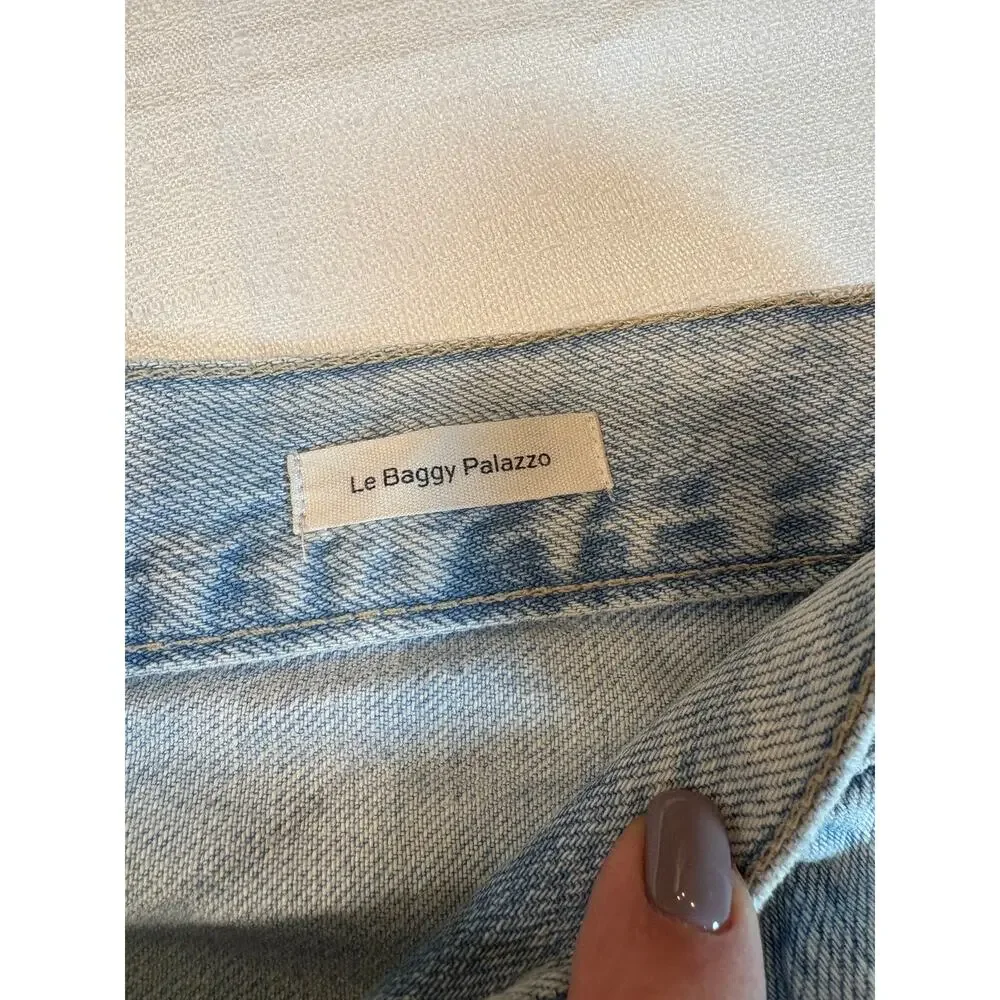 Frame Le Baggy Palazzo Jeans Light Wash Size 27 - Picture 10 of 11